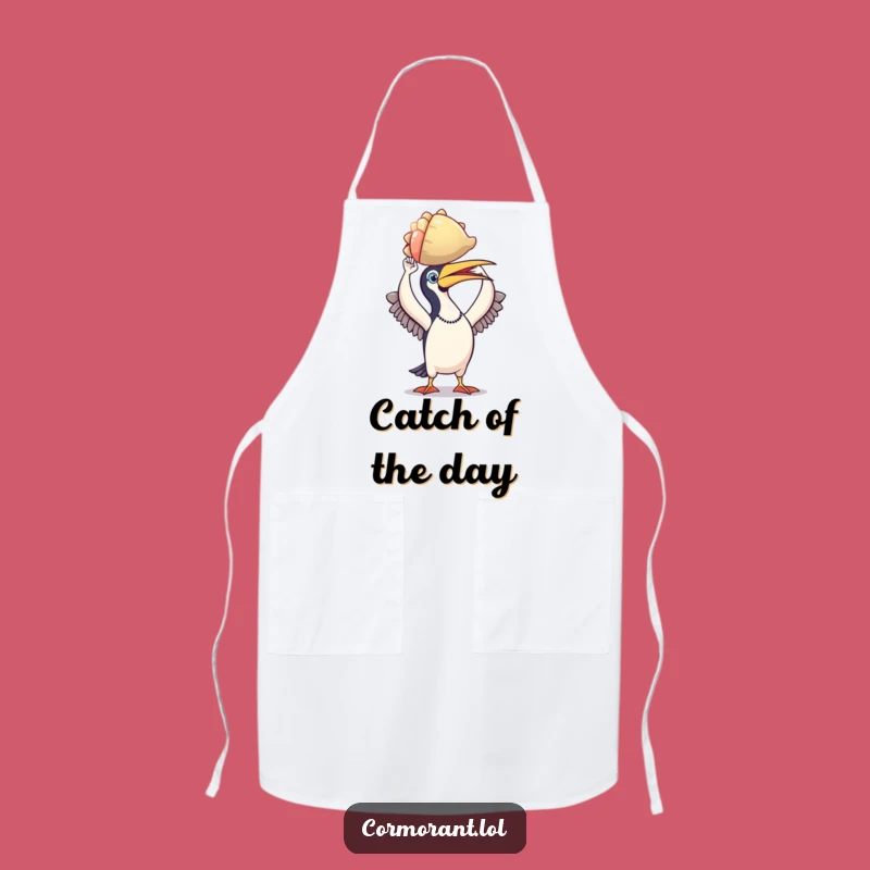 Funny Cormorant Chef Apron - Triumphant Bird's Kitchen Treasure Holder