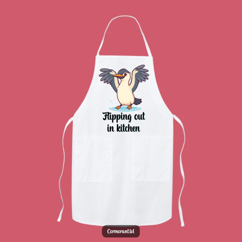 Funny Cormorant Dive Apron - Playful Kitchen Companion
