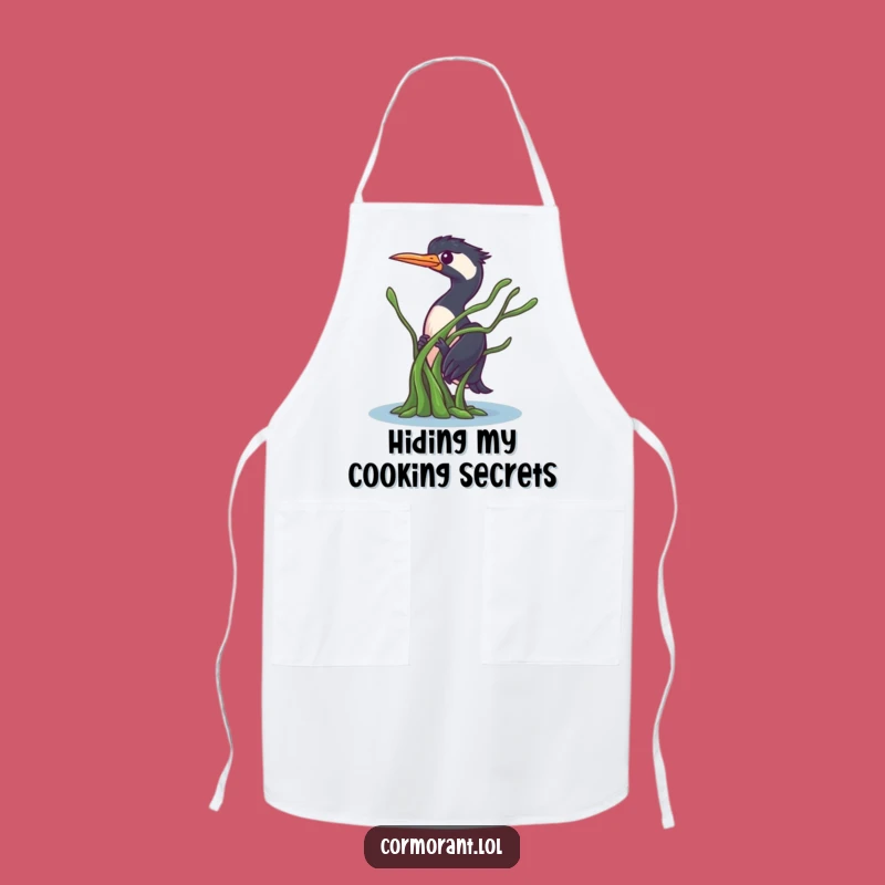 Funny Cormorant Peek Apron: Sneaky Chef Wear for Kitchen Hiding