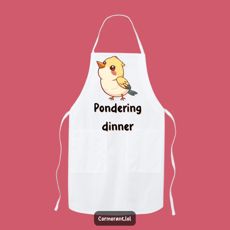 Funny Curious Bird Apron: Cook with Joy and Wonder, Excellent Funny Gift!