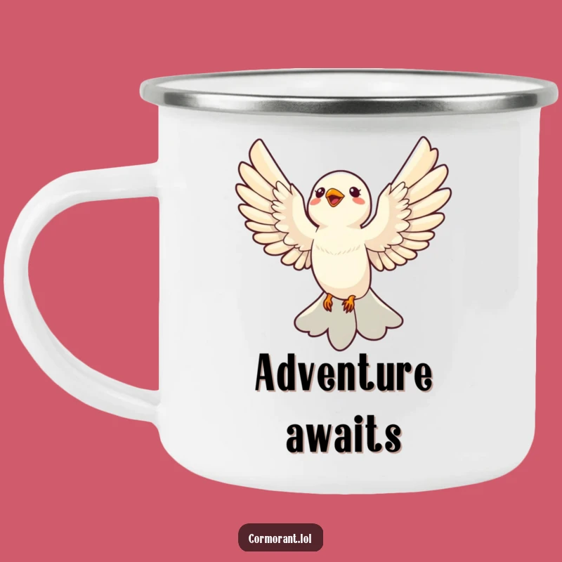 Funny Soaring Bird Camping Mug: Adventure Fuelled by Humor, Excellent Funny Gift!