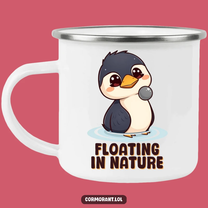 Durable Funny Kawaii Cormorant Camping Mug: Your Curious Funny Gift!