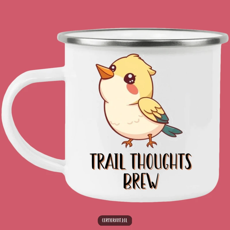 Funny Curious Bird Camping Mug: Sip Your Wonder, Perfect Funny Gift!
