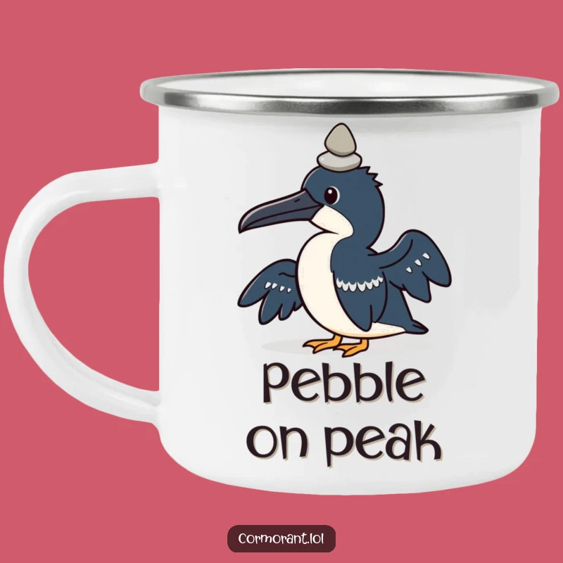 Funny Kawaii Cormorant Camping Mug: Camp Balance, Durable & Humorous Gift