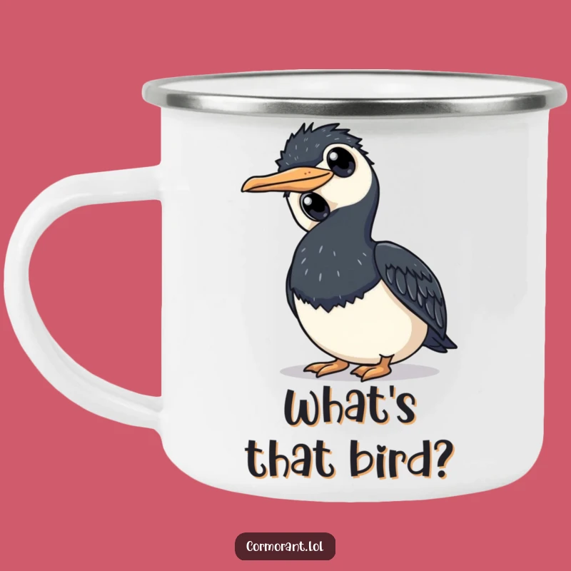 Funny Cormorant Explorer Camping Mug - Hilarious Curious Bird Gift!