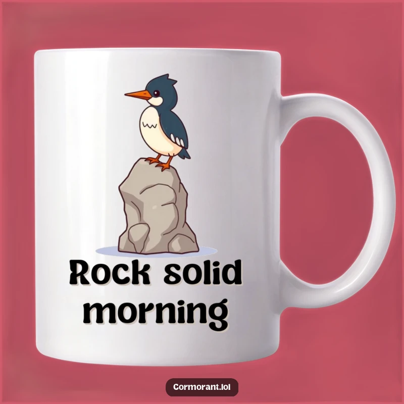 Funny Cormorant Balance Mug: Precarious Perch Humor, Perfect Gift