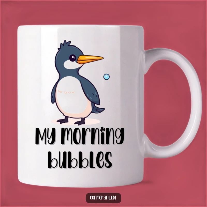 Funny Cormorant Bubble Mug: Whimsical Bird Fun, Unique Gift for Bird Lovers