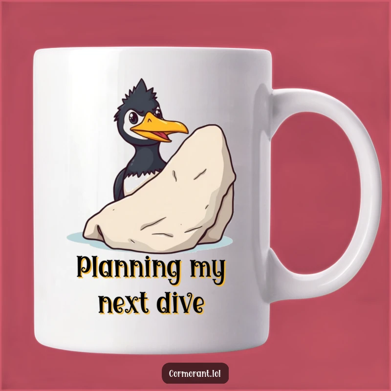 Funny Cormorant Grin Mug: Sly Bird Humor Perfect for Coffee Lovers Gift