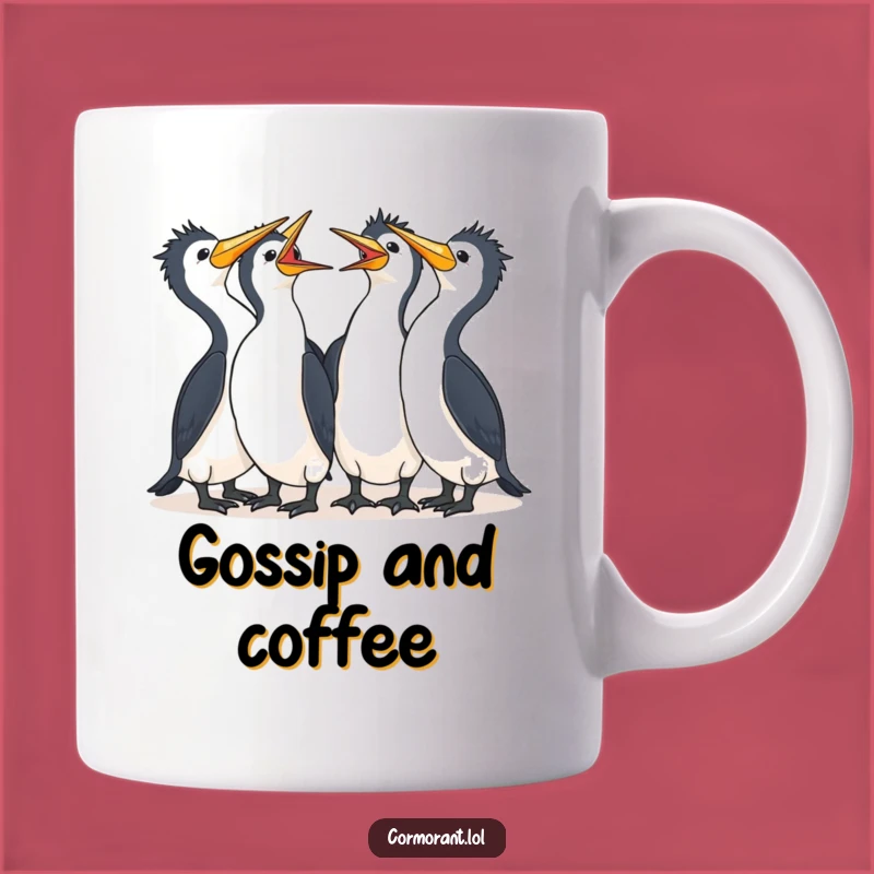 Funny Cormorant Laugh Mug: Group Kawaii Bird Fun, Perfect Humorous Gift!