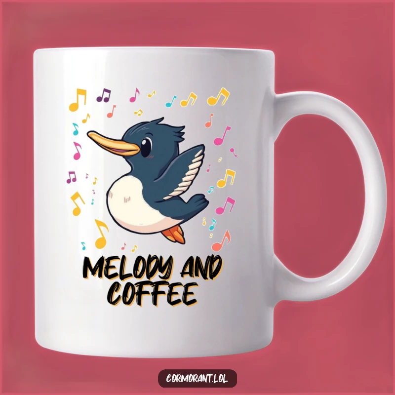Funny Cormorant Music Dive Mug: Hilarious Gift for Music Lovers and Bird Fans