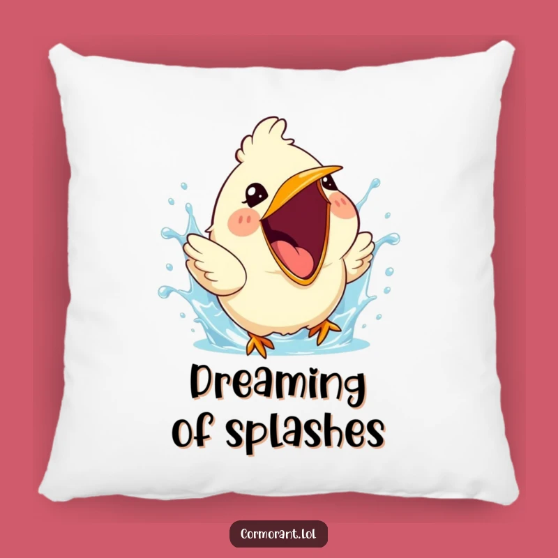 Funny Bird Splash Pillow - Soft Cushion for Cheerful Decor