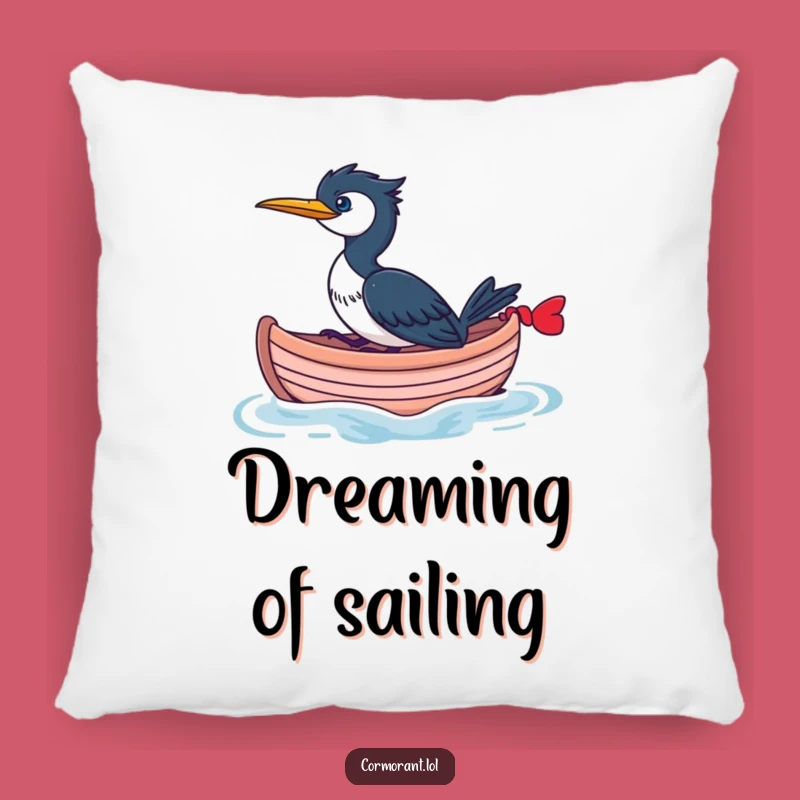 Funny Cormorant Boat Pillow: Cozy Comfort for Whimsical Dreams