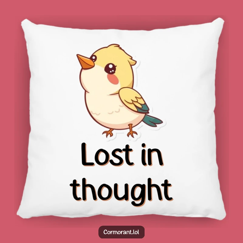 Funny Curious Bird Pillow: Snuggle Up with This Adorable, Happy Pillow!
