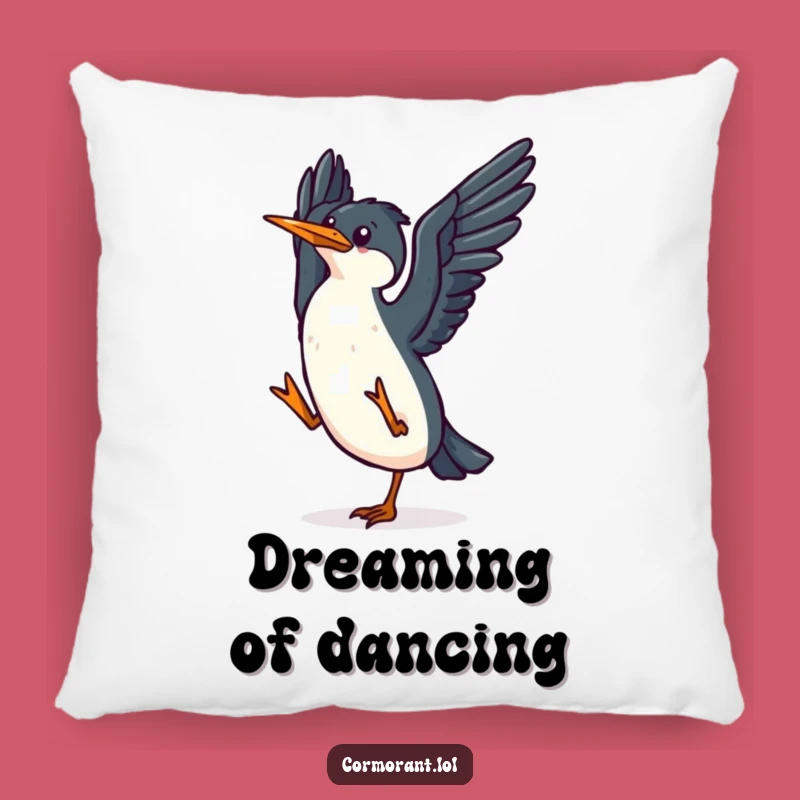 Soft Funny Kawaii Cormorant Pillow: Cuddle Up with Joyful Dance!