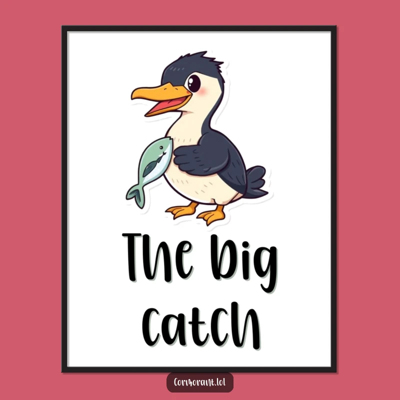 Funny Cormorant Fish Digital Print - Instant Proud Decor