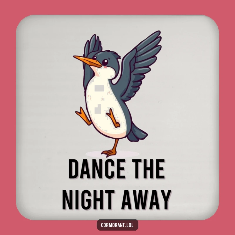 Funny Kawaii Cormorant Coaster Set: Protect Surfaces with Joyful Humor!