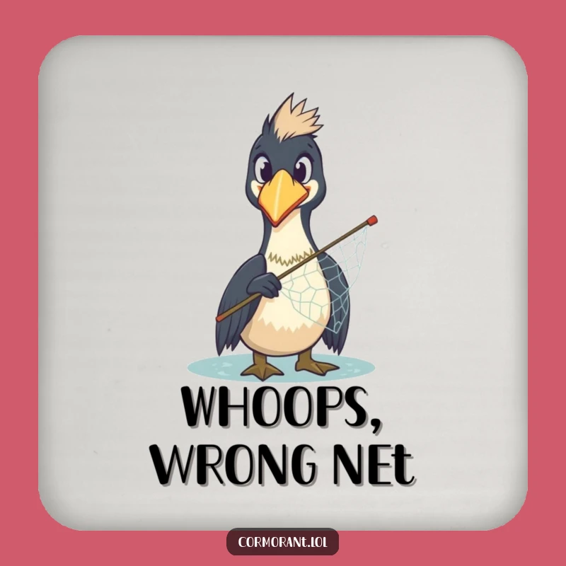 Funny Cormorant Surprise Coaster: Comedic Bird Protection for Your Surfaces