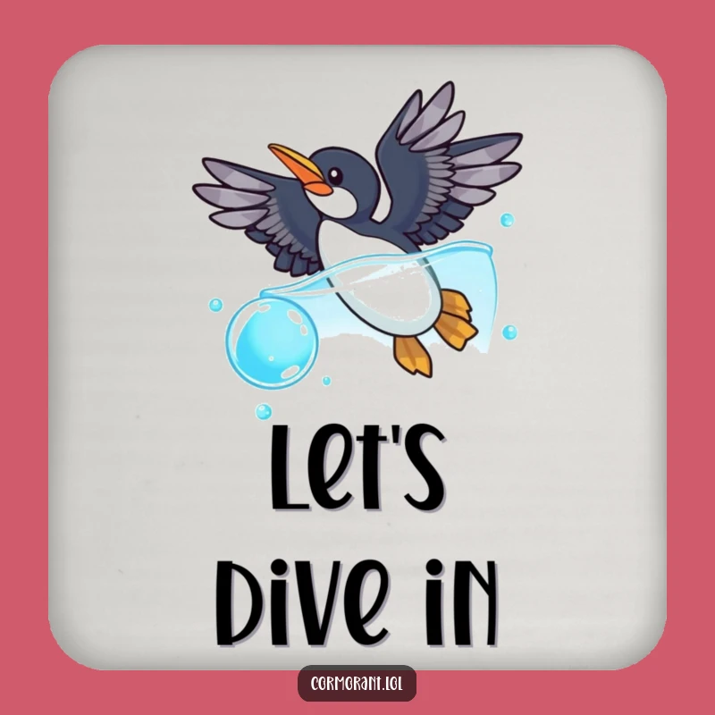 Funny Cormorant Bubble Dive Coaster: Protect Surfaces with Aquatic Charm