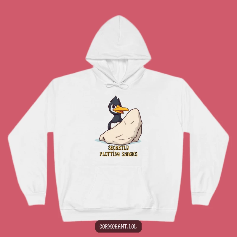 Funny Cormorant Grin Hoodie: Cozy Sly Bird Apparel for Mischief Makers