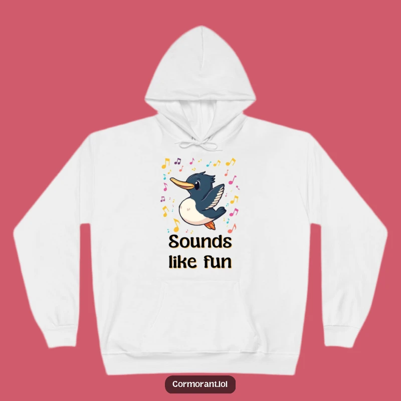 Funny Cormorant Music Dive Hoodie: Cozy Comfort with Melodious Vibes