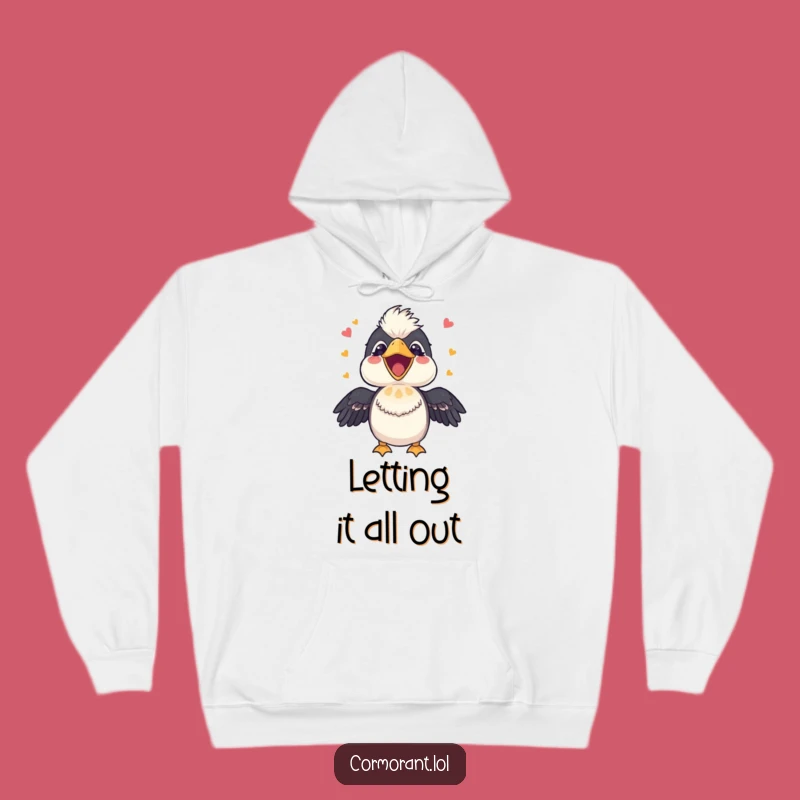 Funny Cormorant Singing Hoodie: Cozy Gear for Happy Tune Lovers