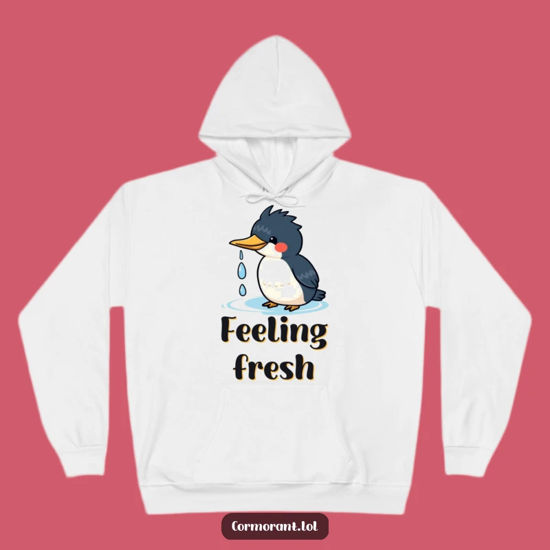 Funny Kawaii Cormorant Hoodie - Cozy & Happy Water Vibes
