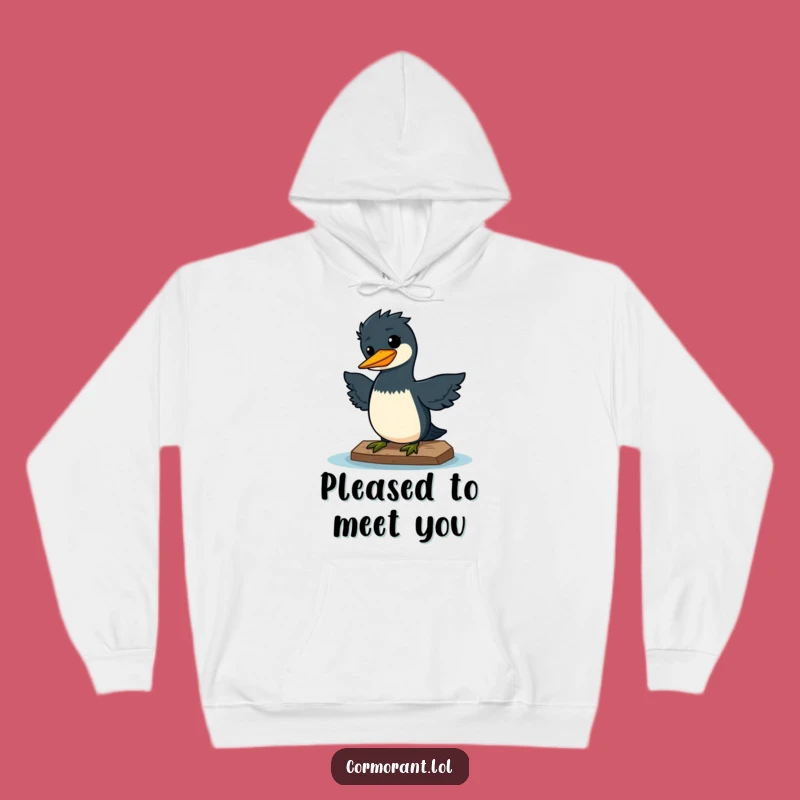 Funny Kawaii Cormorant Wiggle Cozy Hoodie: Embrace Pure Joy
