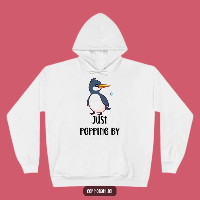 Funny Cormorant Bubble Hoodie: Cozy Whimsical Bird Gift