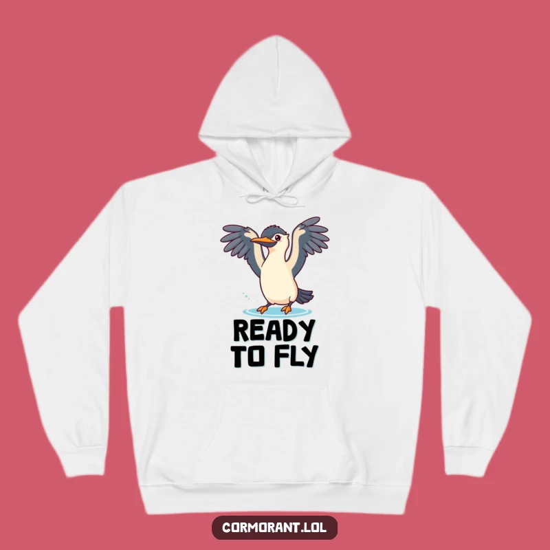 Funny Cormorant Dive Hoodie - Cozy & Playful Bird Apparel