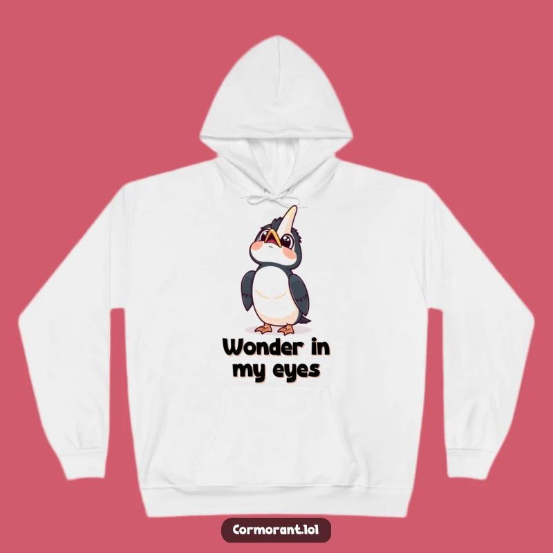 Funny Kawaii Cormorant Sky Gaze Cozy Hoodie: Embrace Wonder
