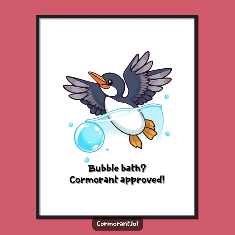 Free Printable Cormorant Wall Art: Aquatic Joy, Funny Downloadable Art