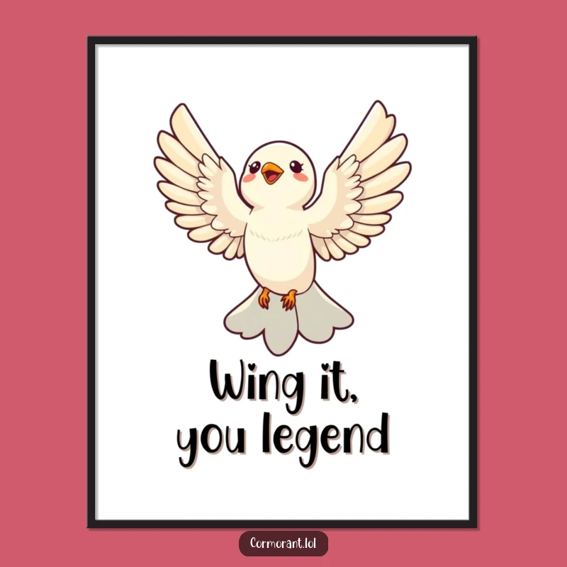 Free Printable Wall Art: Sleek Bird Soaring - Funny Downloadable Decor Gift