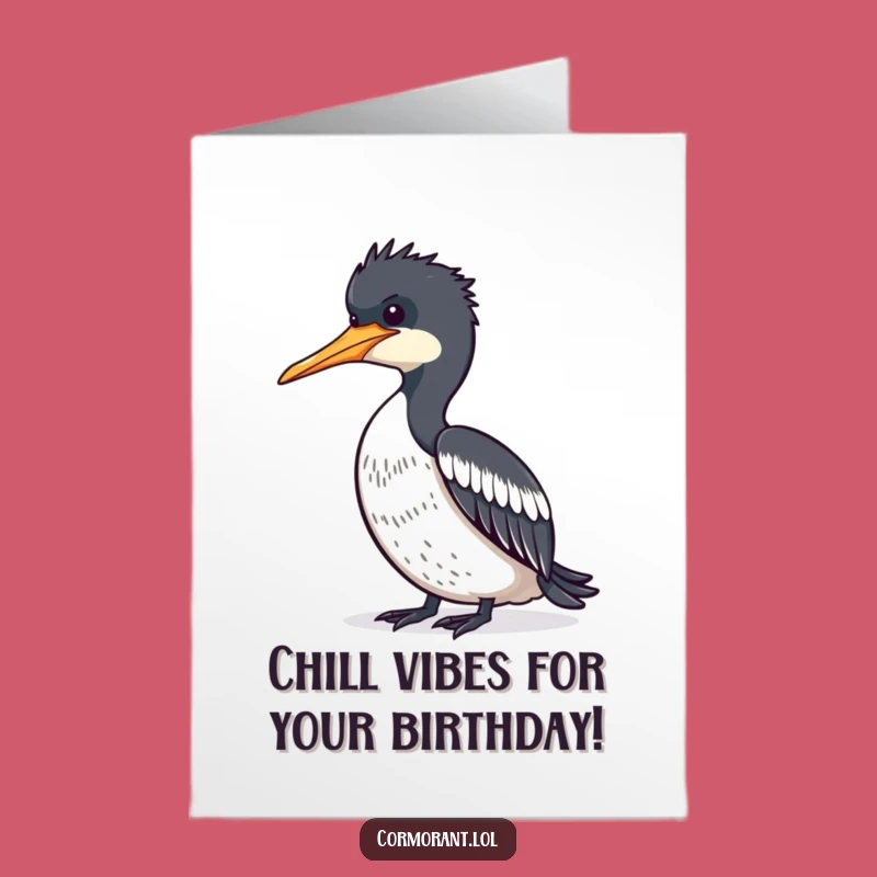 Free Printable Birthday Card: Relaxed Cormorant Sun Humor, Downloadable Greeting, Chill DIY Gift
