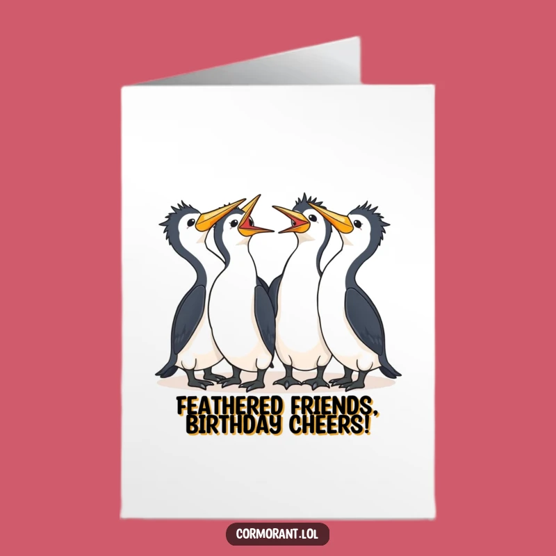 Hilarious Free Printable Cormorant Laugh Birthday Card - Group Fun Downloadable