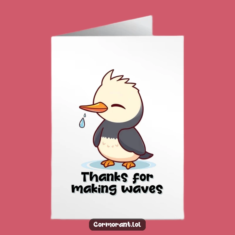 Free Printable Cormorant Thank You Card: Cheeky Thanks for Everything