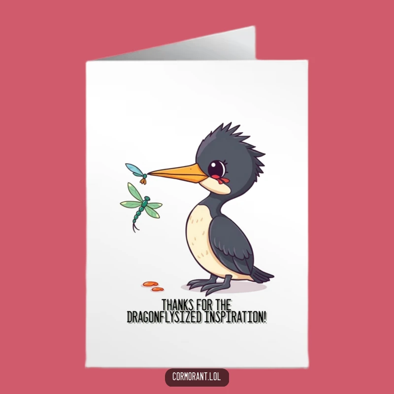 Free Printable Cormorant Thank You Card - Curious Dragonfly Gratitude Downloadable