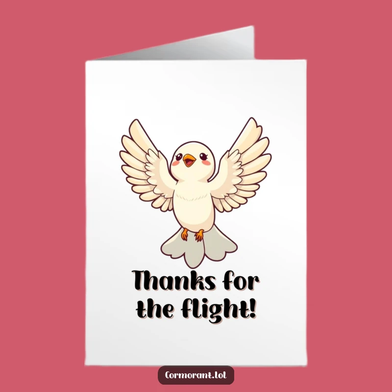 Free Printable Thank You Card: Sleek Bird Soaring - Funny Downloadable Gift