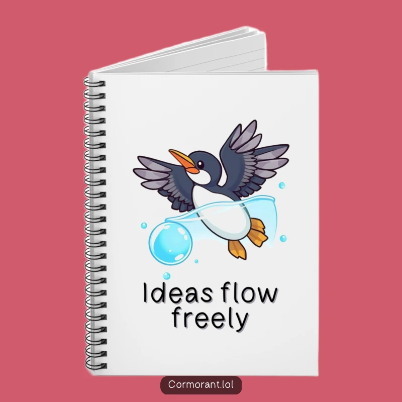 Funny Cormorant Bubble Dive Notebook: Journal Your Aquatic Adventures