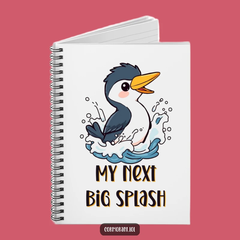 Funny Cormorant Splashing Notebook: Playful Bird Journal for Creative Ideas