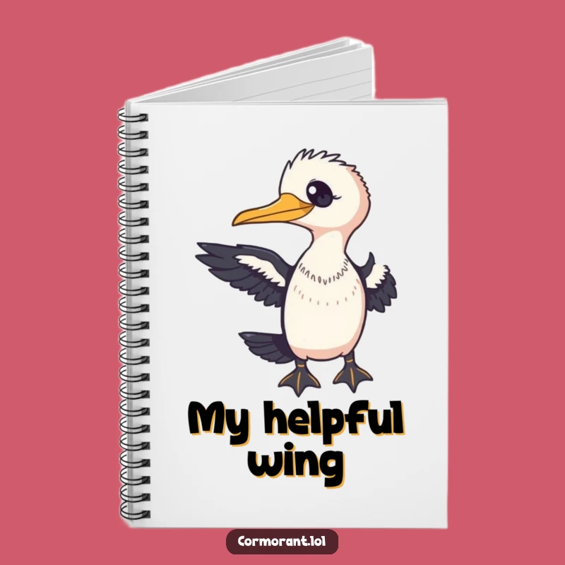 Funny Cormorant Welcome Notebook: Friendly Wing Writing Gift