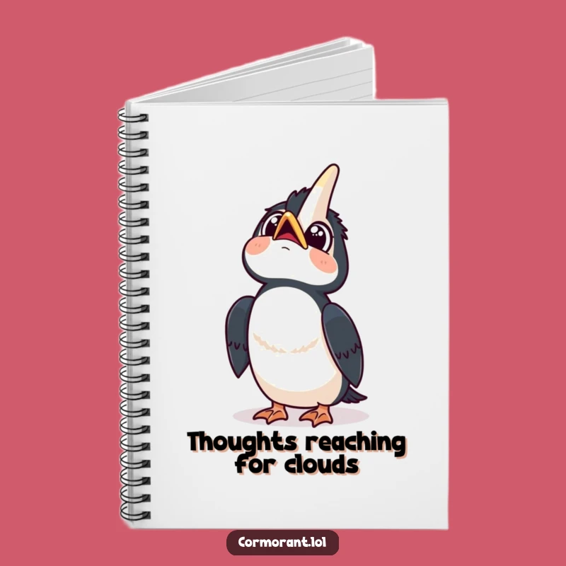 Funny Kawaii Cormorant Sky Gaze Notebook: Capture Your Curious Thoughts