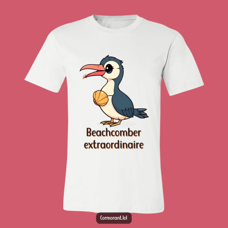 Funny Cormorant Seashell Tee - Adorable Bird Watching Humor Shirt Gift
