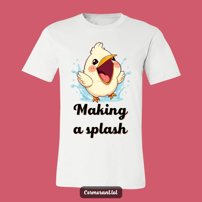 Funny Bird Splash T-Shirt - Cute Bird Cheerful Water Apparel