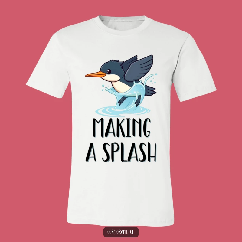 Funny Cormorant Dive T-Shirt: Graceful Splash Humor, Perfect Gift