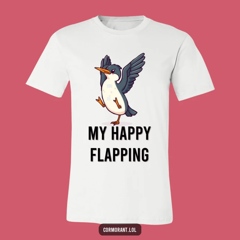 Funny Kawaii Cormorant Joyful Dance T-Shirt: Feel-Good Funny Gift!