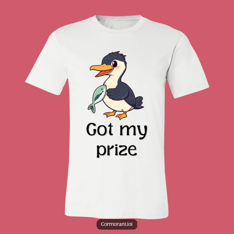 Funny Cormorant Fish Tee - Proud Catch Shirt For Bird Lovers