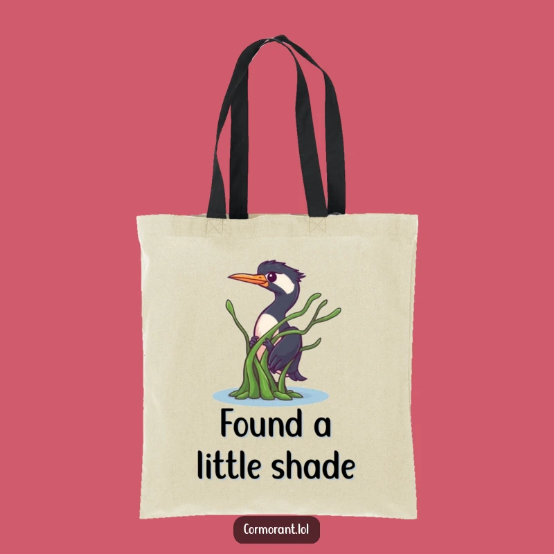 Funny Cormorant Peek Tote Bag: Sneaky Carryall with Seaweed Flair