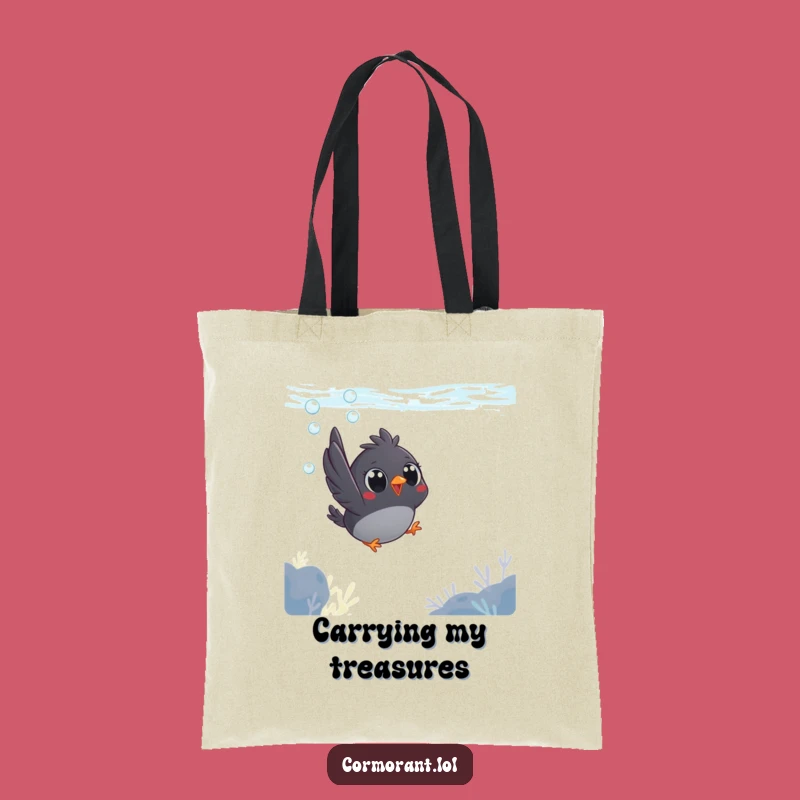 Funny Bird Dive Tote Bag - Whimsical Carry-all for Aquatic Bird Fans