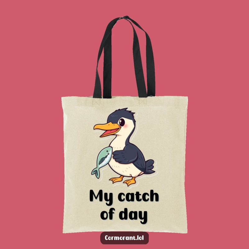 Funny Cormorant Fish Tote Bag - Carry Your Catch With Pride