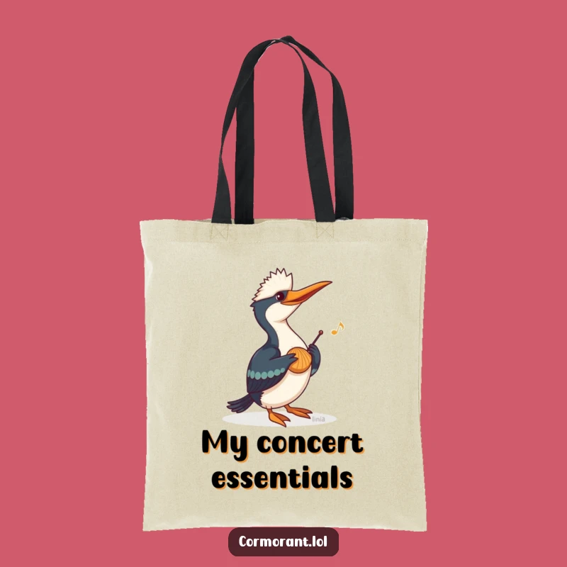 Funny Cormorant Music Tote Bag: Carry Your Tunes with Style